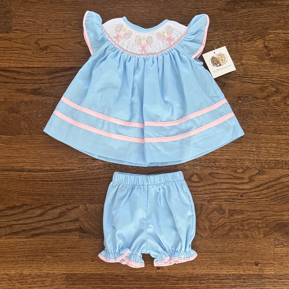 Tennis Annabelle Smocked Bloomer Set Ruth And Ralph